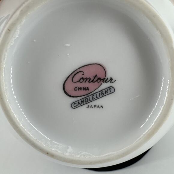 Covered Sugar Bowl Made in Japan Contour China with Platinum Bands Candlelight - Picture 5 of 11